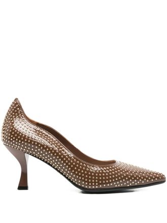 Marc Ellis Pumps con borchie - Marrone