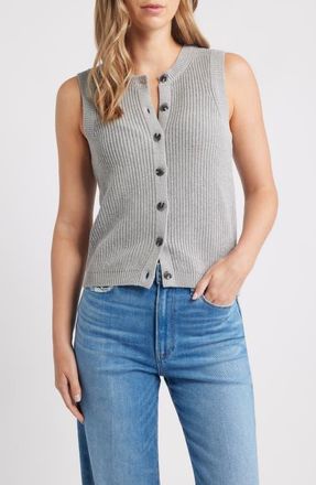 525 america Scottie Crewneck Cotton Vest in Grey Mist at Nordstrom, Size X-Large