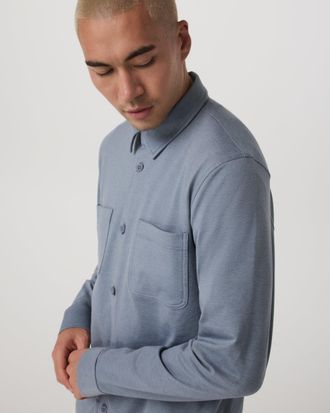 Vuori Clothing Coronado Shirt Jacket | Slate Blue Heather | Medium