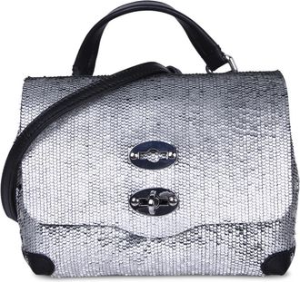 Zanellato Leer met metaaleffect - Dames - Handtassen - Grijs - ONE Size - Leer - Tassen