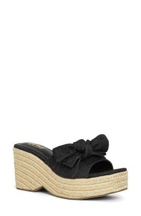 Shushop Ingrid Platform Espadrille Slide Sandal in Black at Nordstrom Rack, Size 7.5