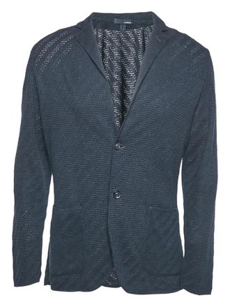 Lardini single-breasted knitted blazer - Blue