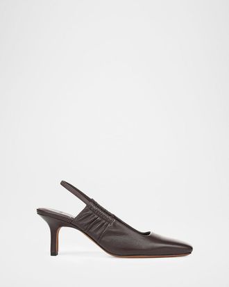 Vince 65mm Venice Leather Slingback Pumps