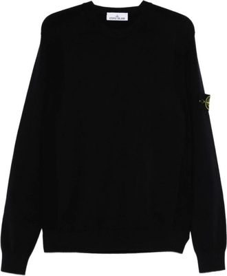 Stone Island Trui met ronde hals - Heren - Ronde hals truien - Blauw - 2XL - Polyester - Truien & Vesten