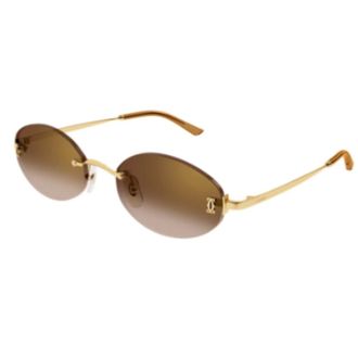 Cartier Sunglasses, unisex, Yellow, Size: 55 MM Ct0592S