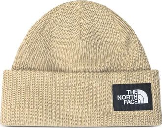 The North Face logo-patch beanie - men - Fabric - One Size - Neutrals
