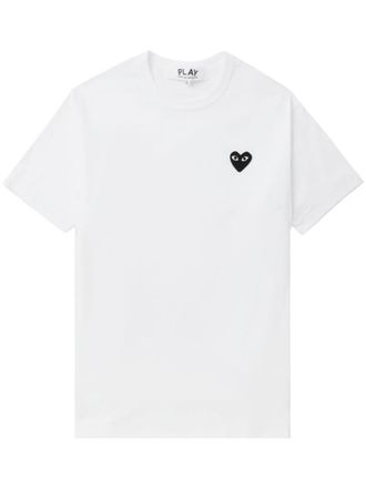 Comme Des Gar&ccedil;ons White Heart Cotton T-shirt