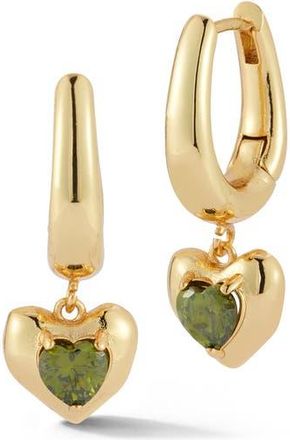 Chloe and Madison Heart Hoop Earrings in Gold at Nordstrom Rack