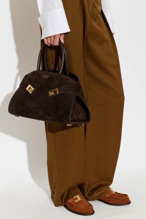 Ferragamo Suede Bag Hug, Womens, Brown