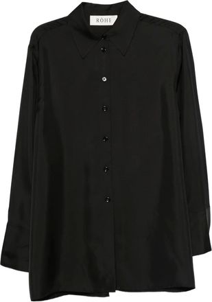 Róhe Camicia con scollatura posteriore - Nero