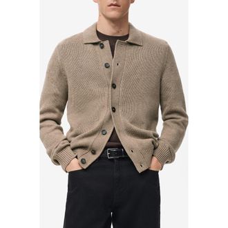 Mango Wool Blend Cardigan in Beige at Nordstrom, Size Xx-Large