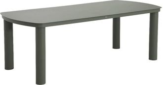 Sweeek Aluminum garden table for 10 people khaki green 225x100x75 cm - Zaro