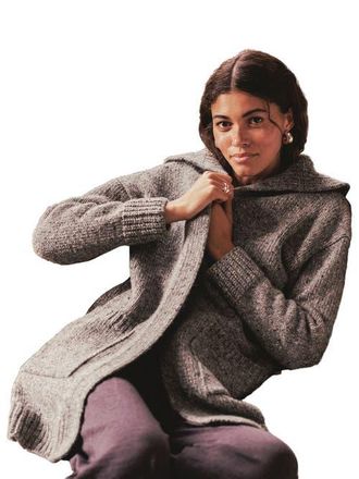 Celtic & Co. Donegal Longline Coatigan in Grey Pebble at Nordstrom, Size X-Small