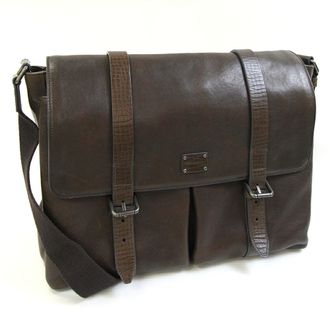 Dolce & Gabbana Dark Brown Leather Shoulder Bag (Pre-Owned)