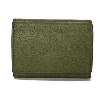 Gucci Khaki Leather Wallet (Tri-Fold) (Pre-Owned)