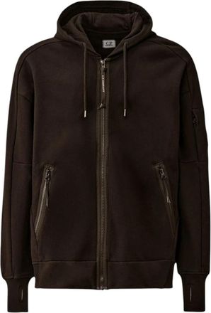 C.P. Company Zwarte Sweater Collectie - Heren - Vesten met rits - Zwart - M - Hoodies & sweatvesten