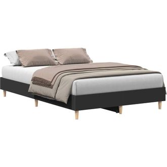 vidaXL Estructura de cama sin colchón negra 120x190 cm madera Vidaxl