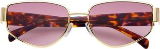 Freyrs Eyewear Delilah Cat Eye Sunglasses in Gold /Lavender at Nordstrom