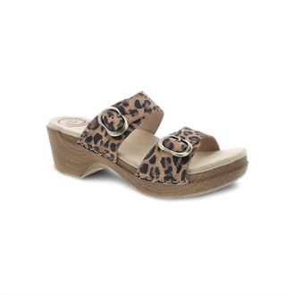 Dansko Womens Sophie Sandals In Leopard Suede