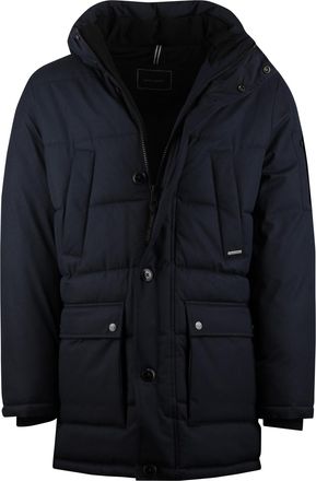 Pierre Cardin Winterjas Pierre Cardin donkerblauw normale fit met capuchon