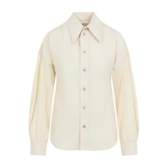 Christophe Lemaire Shirts, female, Beige, Size: 2XS Soft Pointed Collar Shirt