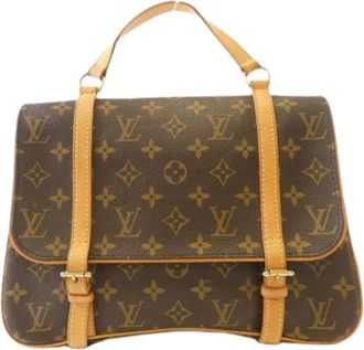 Louis Vuitton Pre-owned Backpacks, female, Brown, Size: ONE SIZE Pre-owned Vintage Canvas Backpack