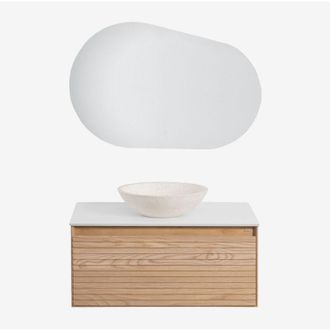 Sklum Sklum - Conjunto De Mueble De Ba&ntilde;o En Madera De Fresno Tedrik