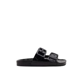 Balenciaga Mallorca Crocodile-Effect Sandals
