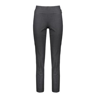 Herno Wollen broek met logodetail - Dames - Broeken - Grijs - Maat: XL Wol