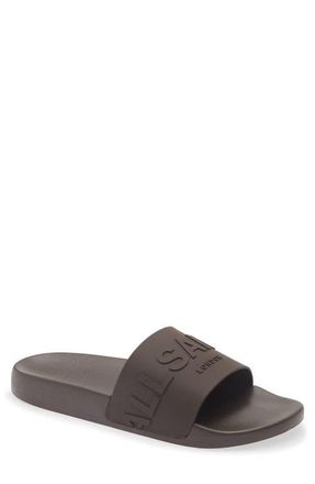 AllSaints Biggy Slide Sandal in Dark Brown at Nordstrom, Size 11
