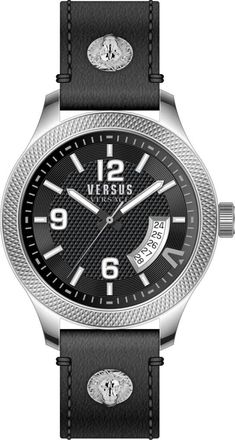 Versus Reale Horloge - Heren - Horloges - Zwart - ONE Size - Leer - Accessoires