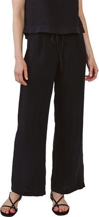 Bella Dahl Wide Leg Linen Pants in Black at Nordstrom, Size X-Small