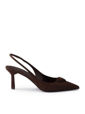Prada SLINGBACK SUEDE LEATHER PUMPS - Prada - Woman
