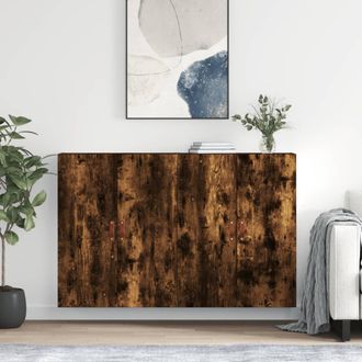 vidaXL Vidaxl - Armarios De Pared 2 Unidades Roble Ahumado 69,5x34x90 Cm