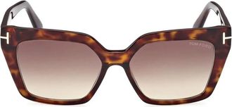 Tom Ford Cat-Eye Zonnebril - unisex - Zonnebrillen - Bruin - 53 MM - Accessoires
