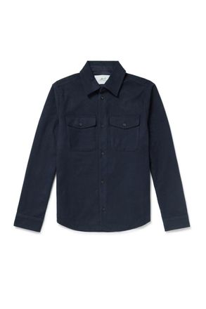 Mr P. Organic Cotton-Blend Moleskin Overshirt