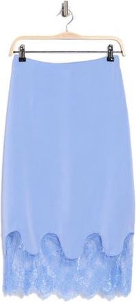 NSR Satin Lace Midi Skirt in Light Blue at Nordstrom Rack, Size X-Small