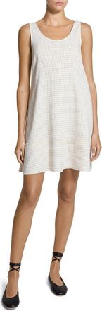 Theory Check Linen Blend Minidress in Natural Multi at Nordstrom, Size X-Large