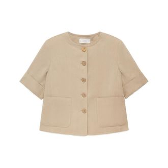 Maliparmi Light Jackets, female, Beige, Size: XL Timeless Linen Jacket