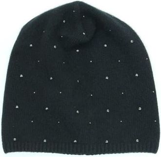 Portolano Cashmre slouchy hat with studs in Black at Nordstrom