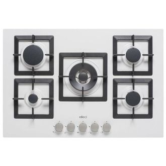 Elleci Elleci Plano 75 Tcc Estufa De Gas Empotrada Blanca De 5 Quemadores