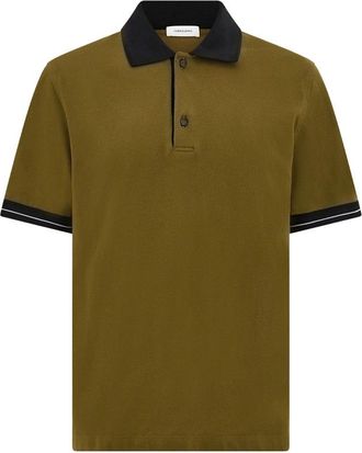 Ferragamo Mens Color Block Detail Polo Shirt, Size Small