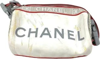 Chanel Pre-owned Vintage Nylon Heuptas - Dames - Vintage Heuptassen - Wit - ONE Size - Nylon - Vintage