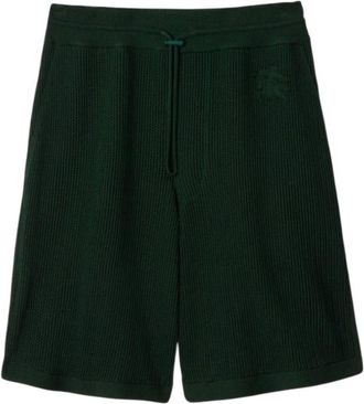 Burberry EKD Embroidered Cotton Mesh Shorts, Size X-Large