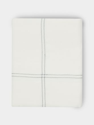 Volga Linen Hem-Stitch Linen Super King Duvet Cover