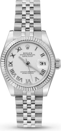 Rolex Pre-owned Rolex Datejust Automatic Chronometer White Dial Ladies Watch 179174 WRJ