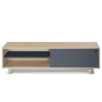 Mon Petit Meuble Fran&ccedil;ais Mueble tv 1 puerta corredera l. 140 cm, fresno