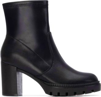 Xti Womens 144525 Block Heel Booties In Black