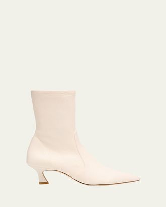 Stuart Weitzman 50mm Vinnie Stretch Leather Booties