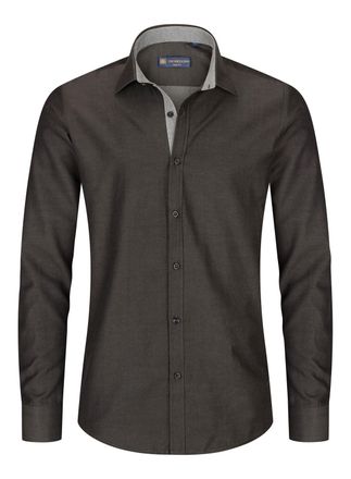 TruClothing Grey Button Down Cuff Long Sleeve Shirt